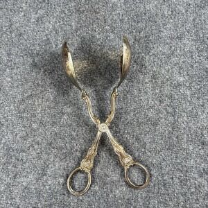 Vintage‎ MCM Sheffield England Silverplate Scissor Salad Servings Tongs Flatware